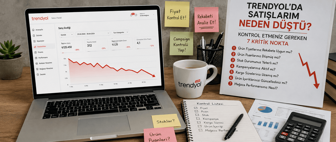 Trendyol'da Satışlarım Neden Düştü? Kontrol Etmeniz Gereken 7 Kritik Nokta